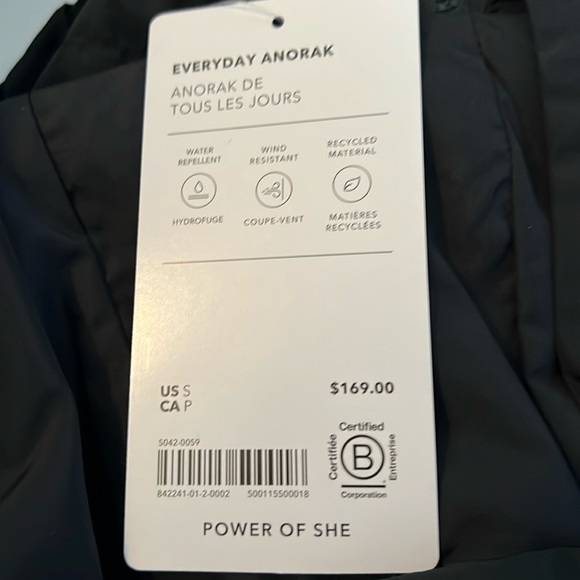 Everyday Anorak / Black/ Small / New - Picture 4 of 5